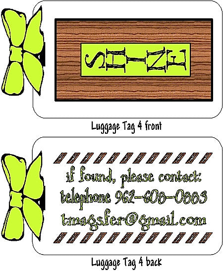 Free printable, customizable luggage tag templates